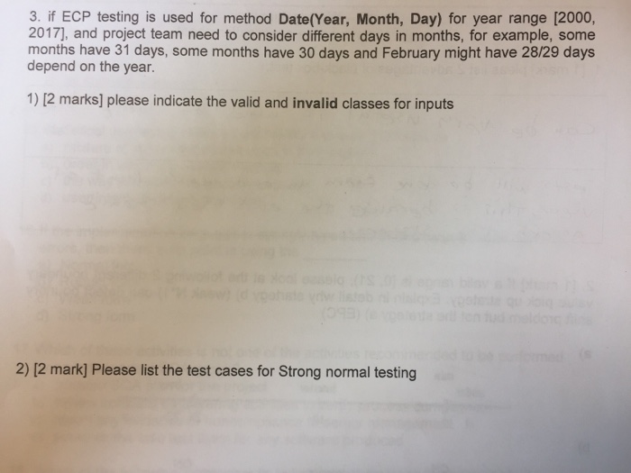  If ECP testing is used for method Date(Year, Month, Day) for