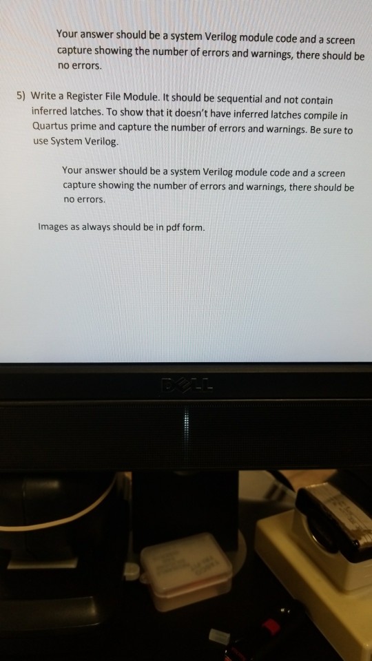 number 5 Your answer should be a system Verilog module code