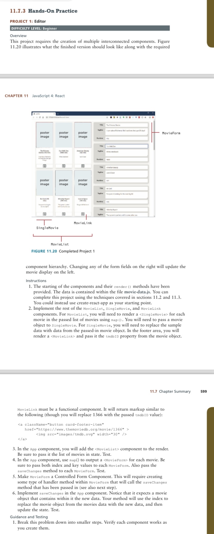  11.7.3 Hands-On Practice PROJECT 1: Editor DIFFICULTY LEVEL: Beginner Overview This
