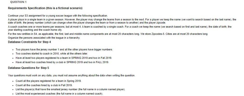 PLEASE COMPLETE THE SQL CODE NOT ERD DIAGRAM. URGENT WILL UPVOTE!! THANK