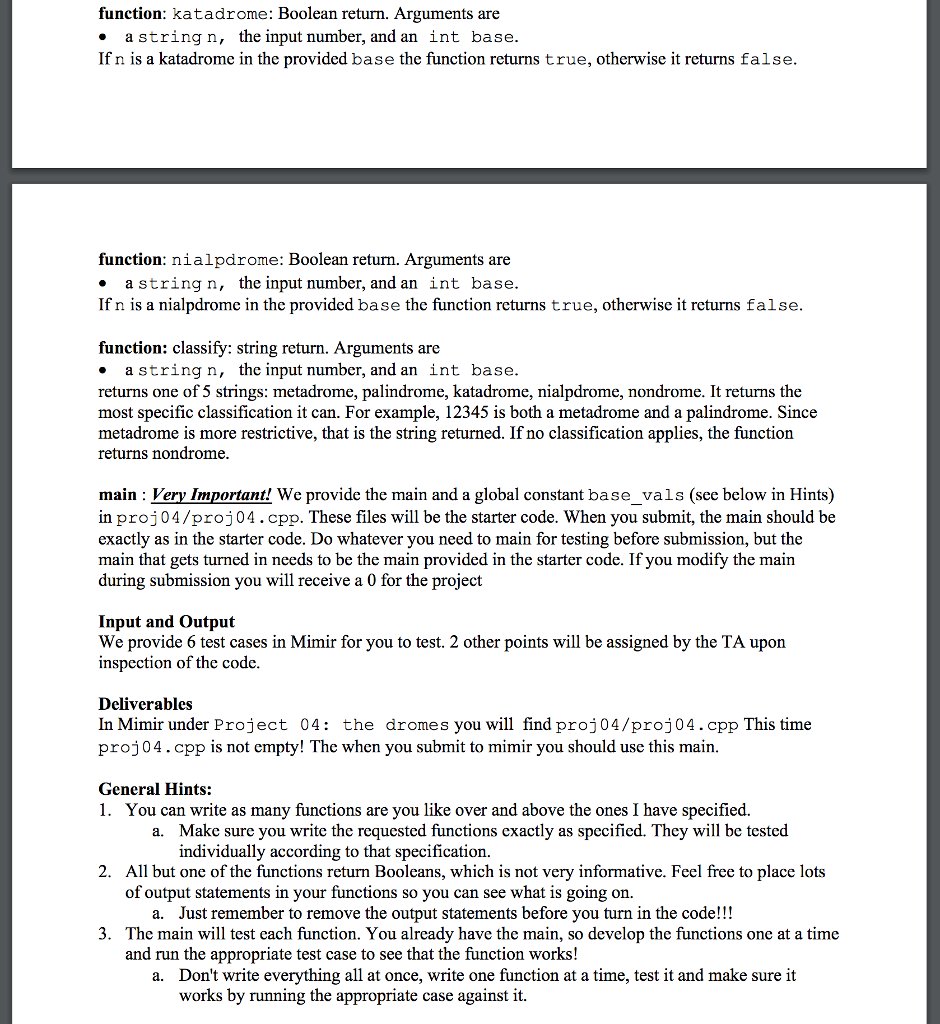 Project 04 This assignment is worth 30 points (3% of the course