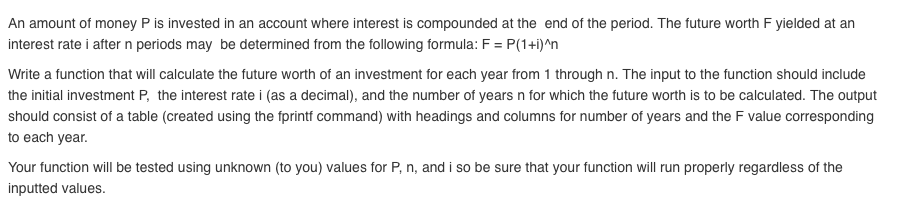 Please make sure code follows all MATLAB rules An amount of