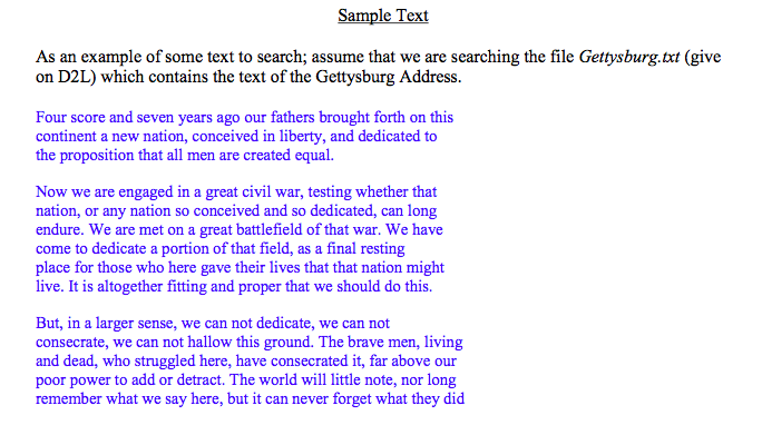 command line utility that does this called grep, which is a funny