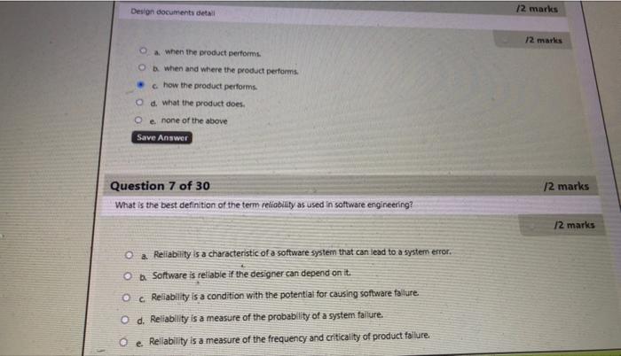 please answer brlow two multi choice question Design documents detall 12 marks