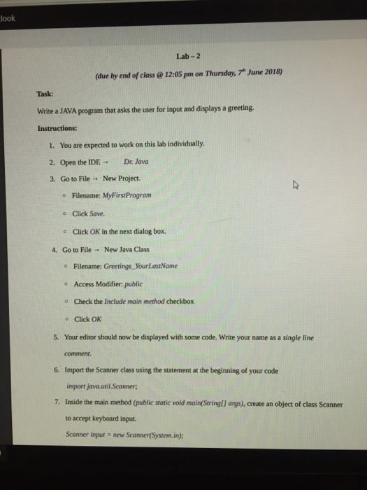  I need it perfect and by dr java look Lab-2 (due