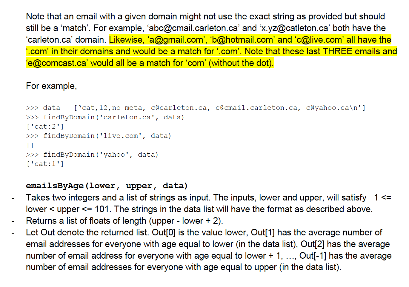 your solution. In this problem, you will start with a program (a