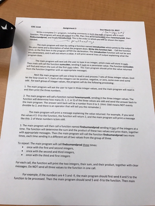  Write a complete C++ program, including comments in both the program