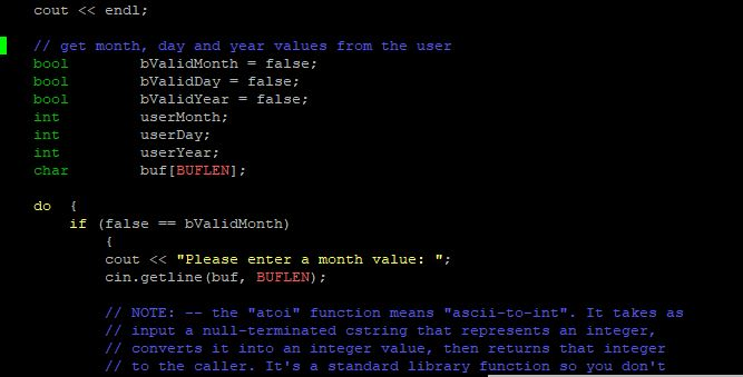 driver program to exercise a class called CDate. But where does this