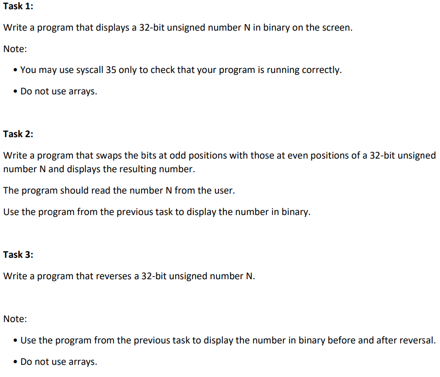 Please use MIPS assembly language Task 1: Write a program that