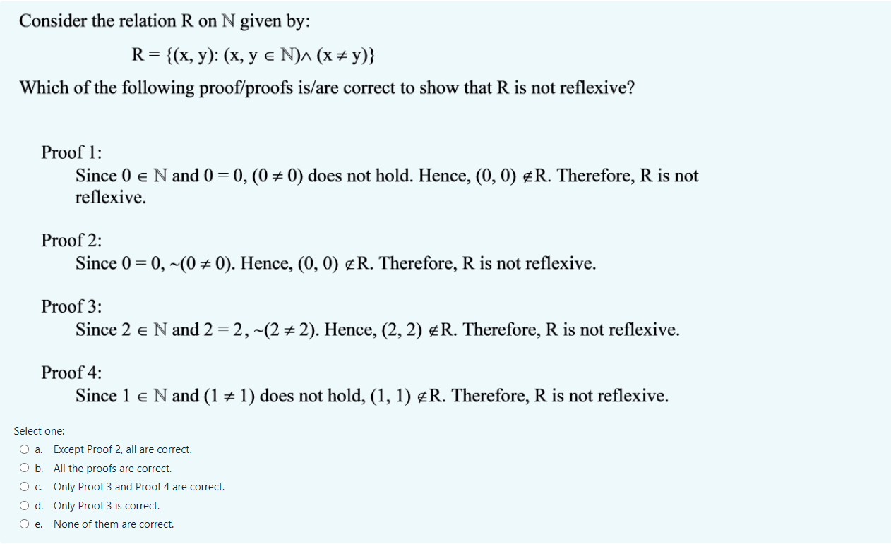 universal set and let A and B be subsets of U. What