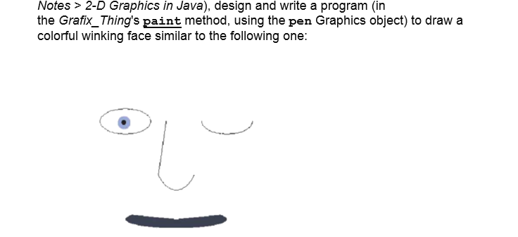 Help needed in java Thanx ! :) /* * Grafix_Thing.java */ import