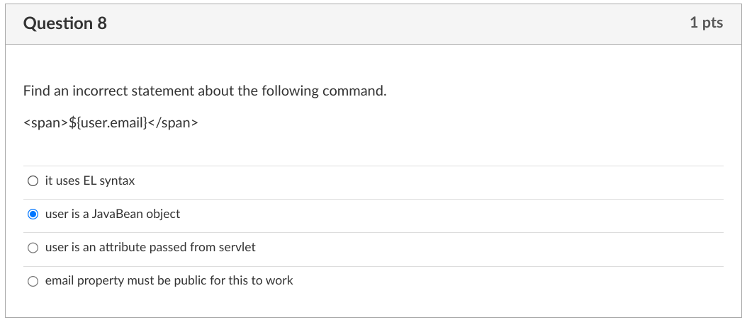 In order to determine which scope the given attribute is in, EL
