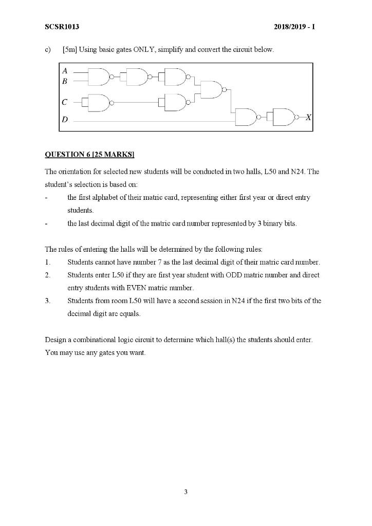 the expression X can be derived from AB + AB (ii) [3m]