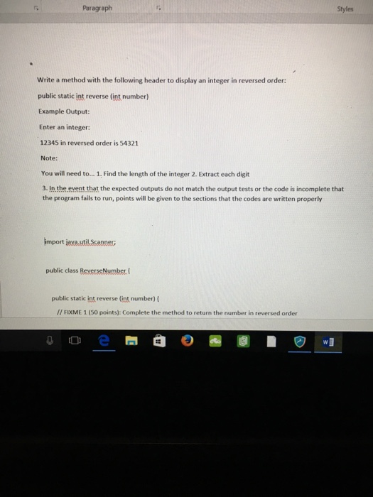  Paragraph Styles Write a method with the following header to display