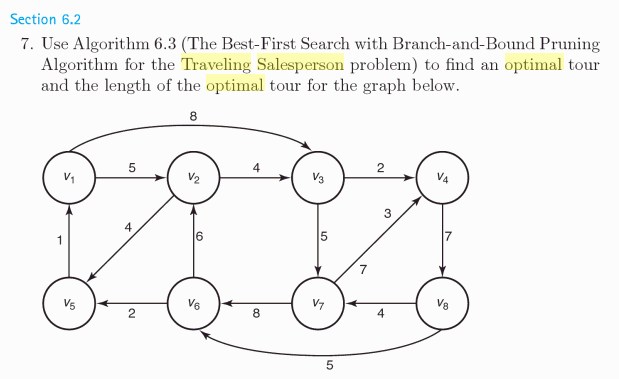 Use Algorithm 6.3 (The Best-First Search with Branch-and-Bound Pruning Algorithm for