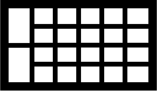 and rowspan. The white border can be black in the html table
