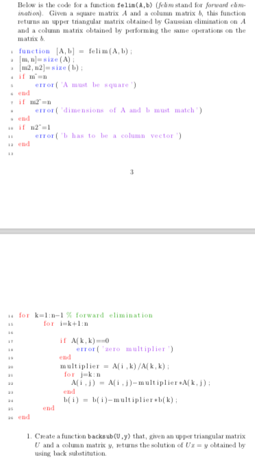 I tried the code in matlab, but it would not work. So