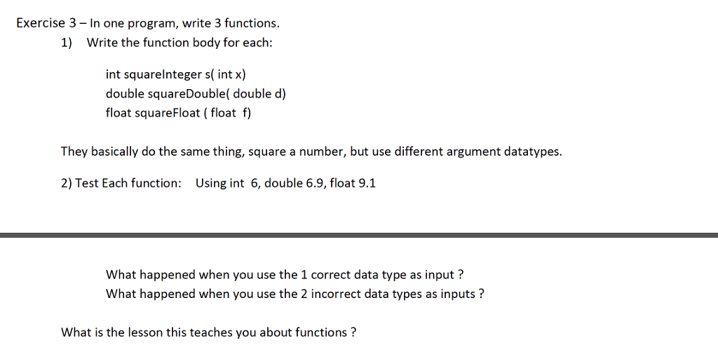 Need help!! Due at 11pm tonight!!! Please!!! In one program, write 3