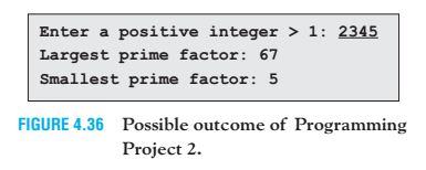 code. 2. Prime Factors Write a program that requests a positive integer
