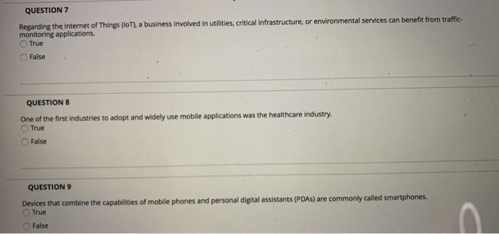 wired device on a network. True False QUESTION 2 Using Mobile IP,