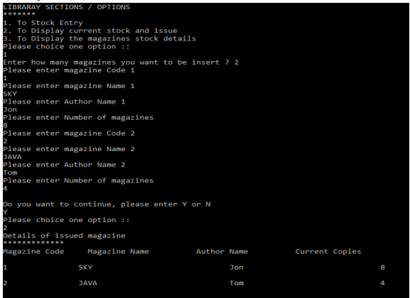 it should be in two class one for magazine and the other