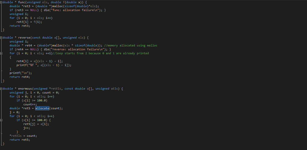 the other 4. Full homework instructions along with my code is below.