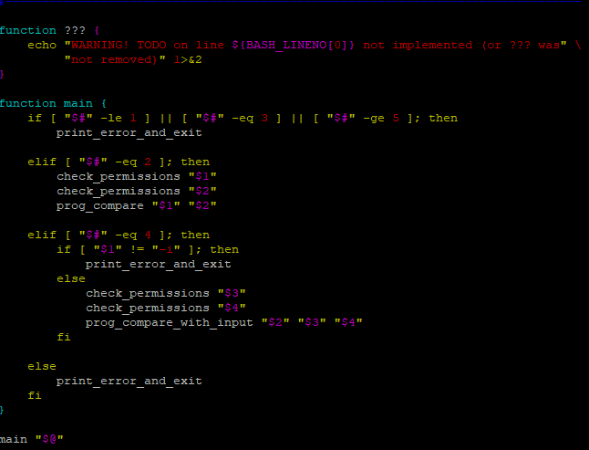 myprog solprog ./ compare.sh -i test_input myprog solproch TY_OUTPUT="tmp_prog.txt" SOL_OUTPUT="tmp_sol.txt" DIFF RESULTS="results.txt"