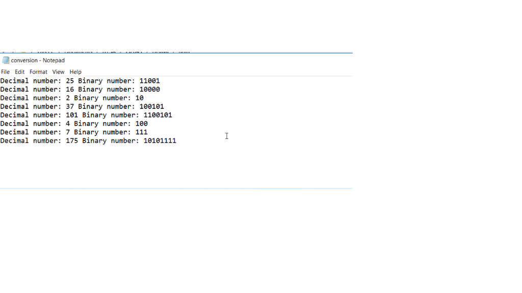 Integers: decNum , base, count, and i. Array of String: conversionArray so