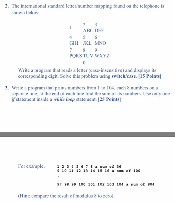  This is for C++ For #2, I have a case for