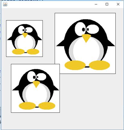 write code in Javareplace the Penguin with the tree 