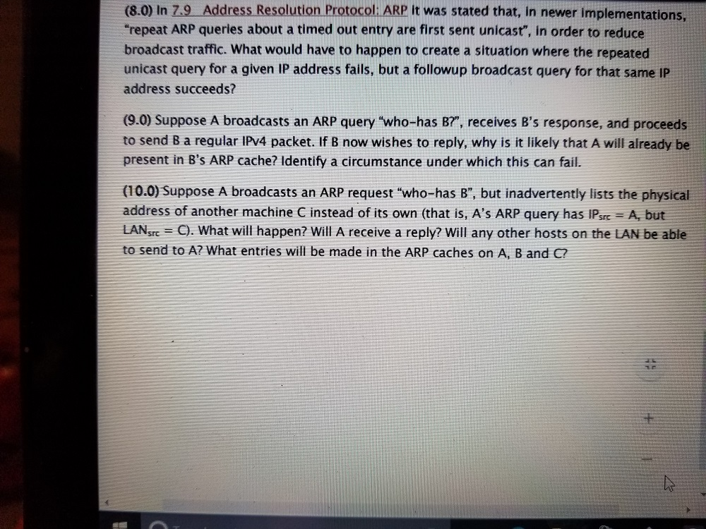 n Protocol: ARP iIt was stated that, in newer implementations repeat