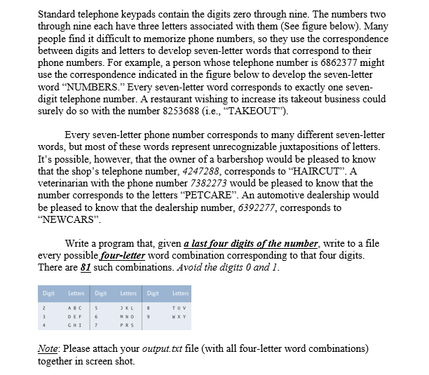 In java please, comment as well. no screen shot of the code,