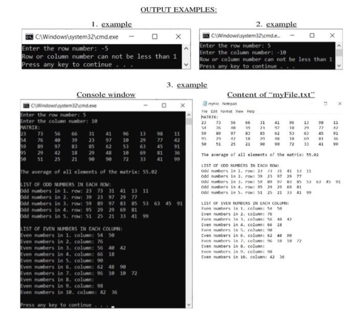 try // Declare two integer variables named as "row" and "col" 1/