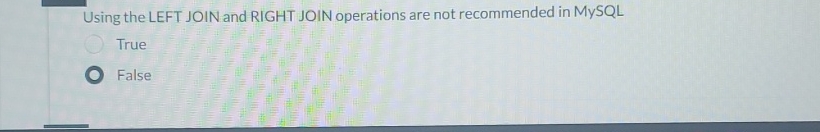  Using the LEFT JOIN and RIGHT JOIN operations are not recommended