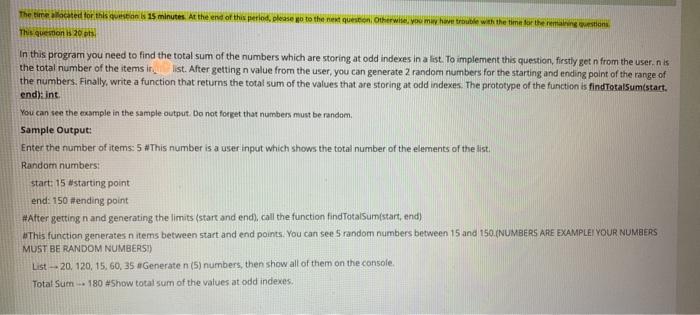  i need it in python The time located for this in