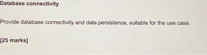 the case study. As part of your design include both GET and