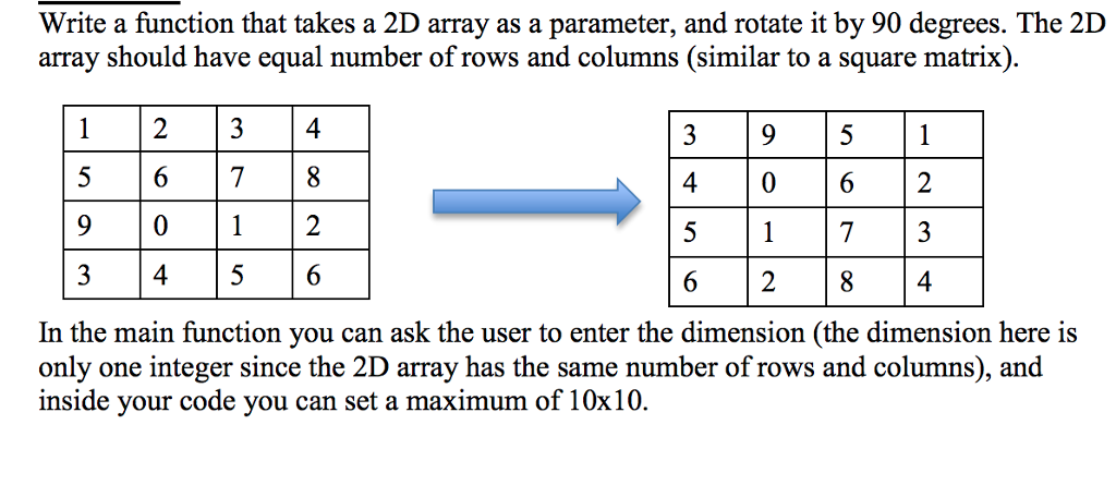 c++ program Write a function that takes a 2D array as a