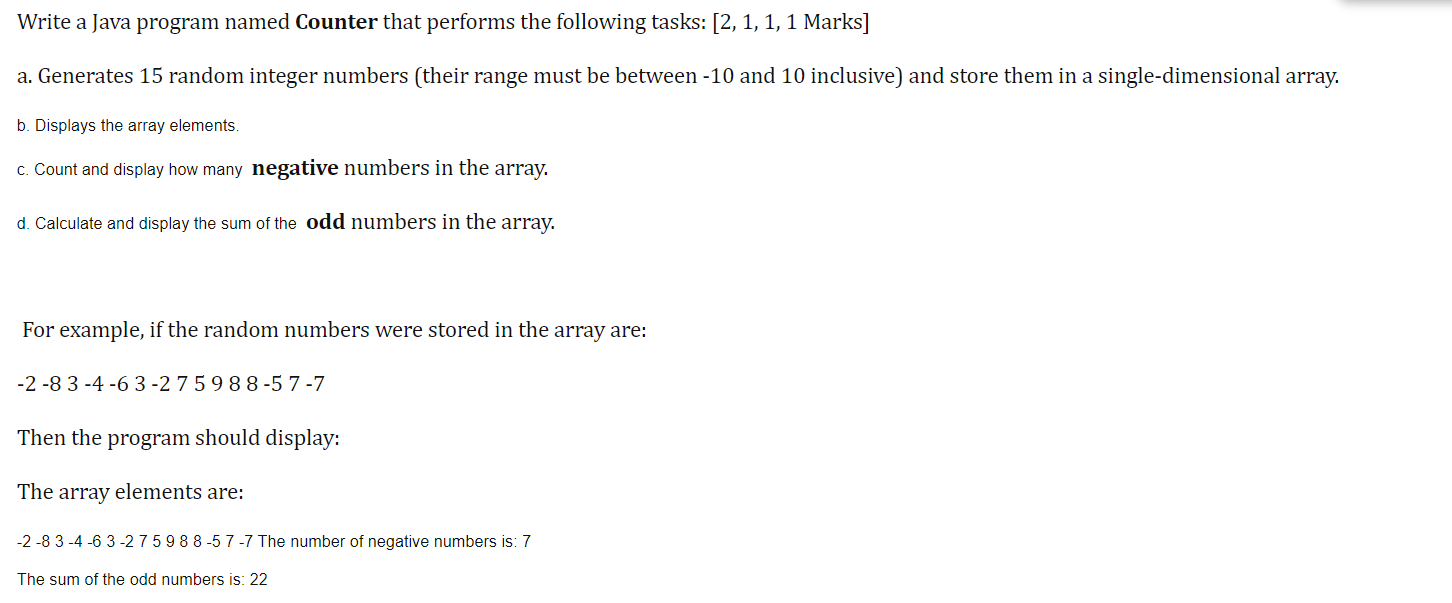 simple program please Write a Java program named Counter that performs the