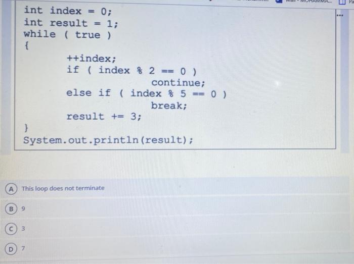 "output for the following java code" please answer it quick dont have