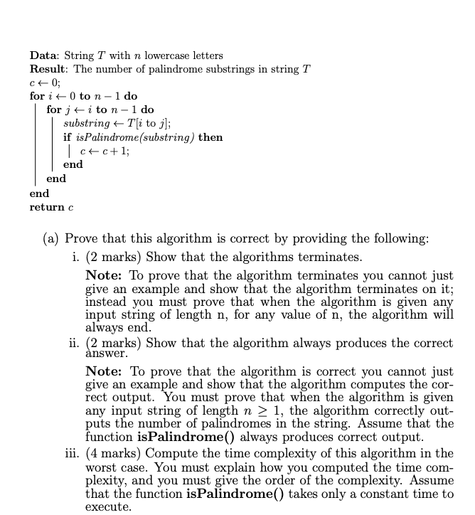  . Consider the following algorithm for the problem of counting the