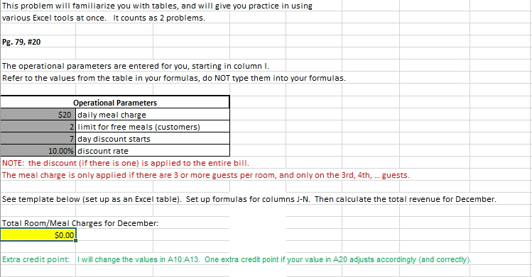 and will give you practice in using various Excel tools at once.