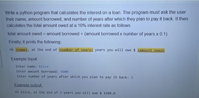 write in python program please Write a python program that calculates the