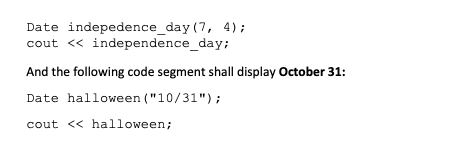 a Date class. The 05_date project contains the following Date class in