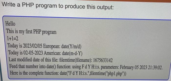  Write a PHP program to produce this output: Hello This is