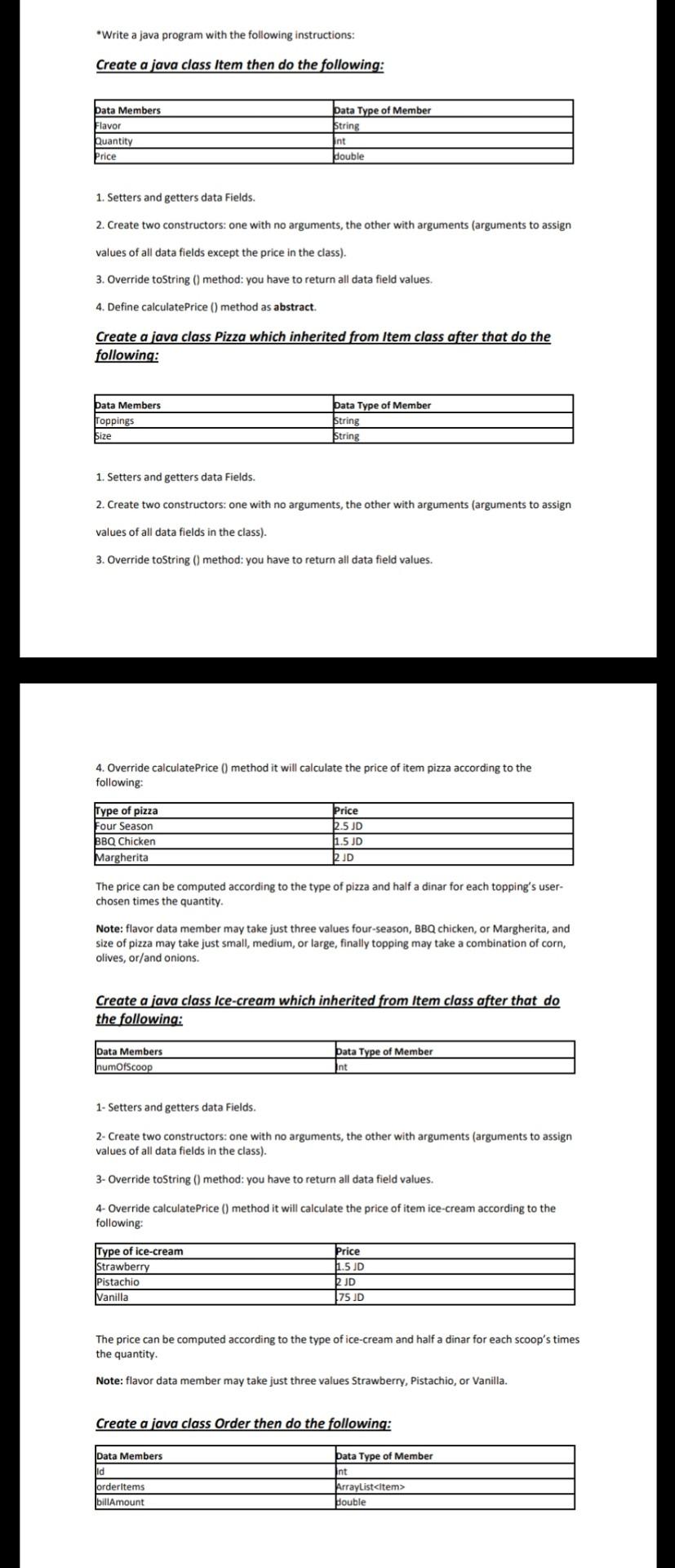  please solve it in java *Write a java program with the
