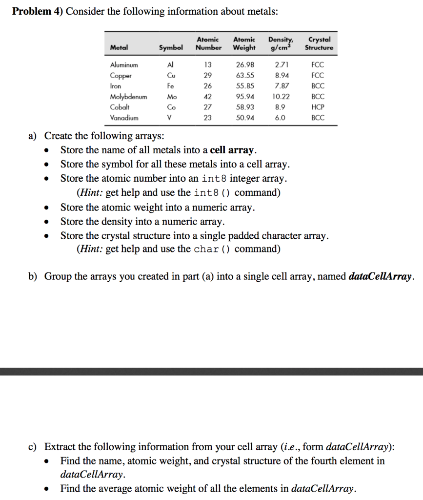 solve problem 6 only using matlab, get info from other problems if