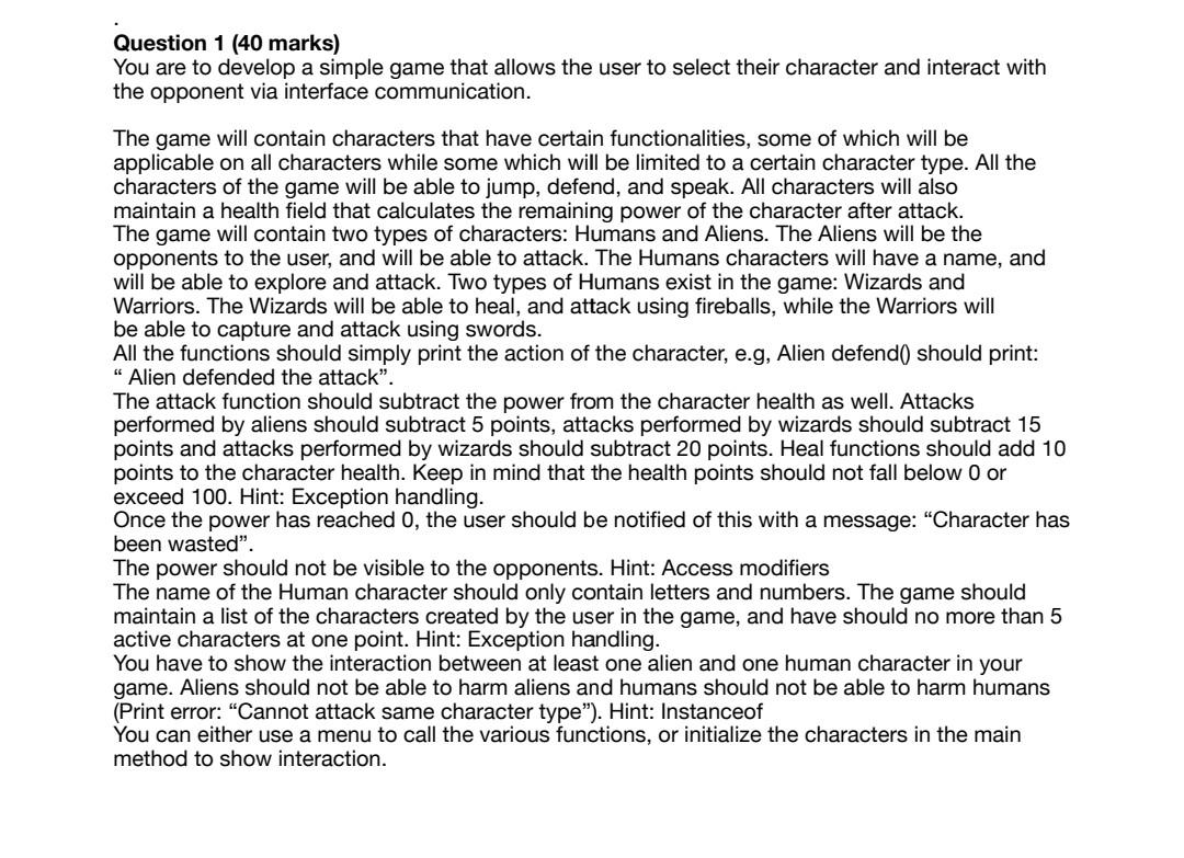  pls write a java program for above question without any gui.Use