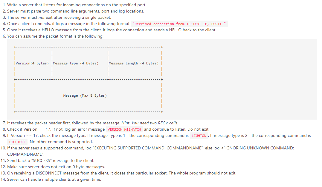  IN PYTHON PLEASE!! THANKS IN ADVANCE!! 1. Write a server that