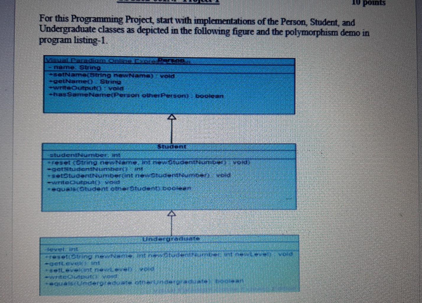  1 points For this Programming Project start with implementations of the