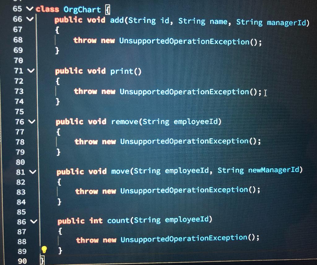 an Employee from one manager to another. 5. Count the number of